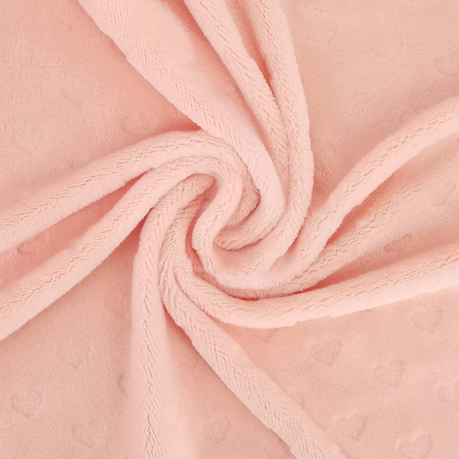 Double side brushed cutting heart coral fleece 100% polyester bedding flannel fleece throw blanket
