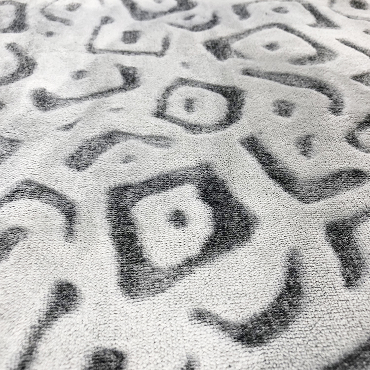 Fleece Office Throw Sofa Blanket New Design Warm Soft Quality 3D Embossed Bottom Printed Flannel 100% Polyester Modern Solid