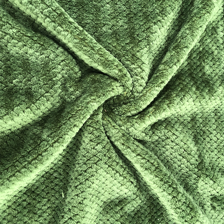 Custom Polyester Flannel Waffle Fabric Jacquard Fleece Super Soft Solid Color 100% Polyester Woven Printed 1000 Pcs/color 58/60"