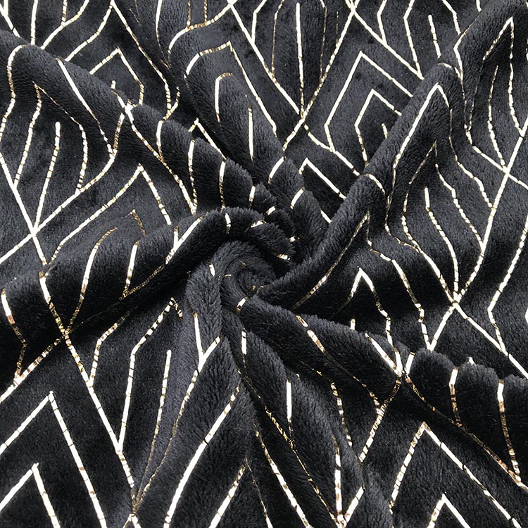 Multi-color Hot Sell Foil Print Blanket Throw Blankets Home Use Flannel Metallic Printed Fleece 100% Polyester Knitted