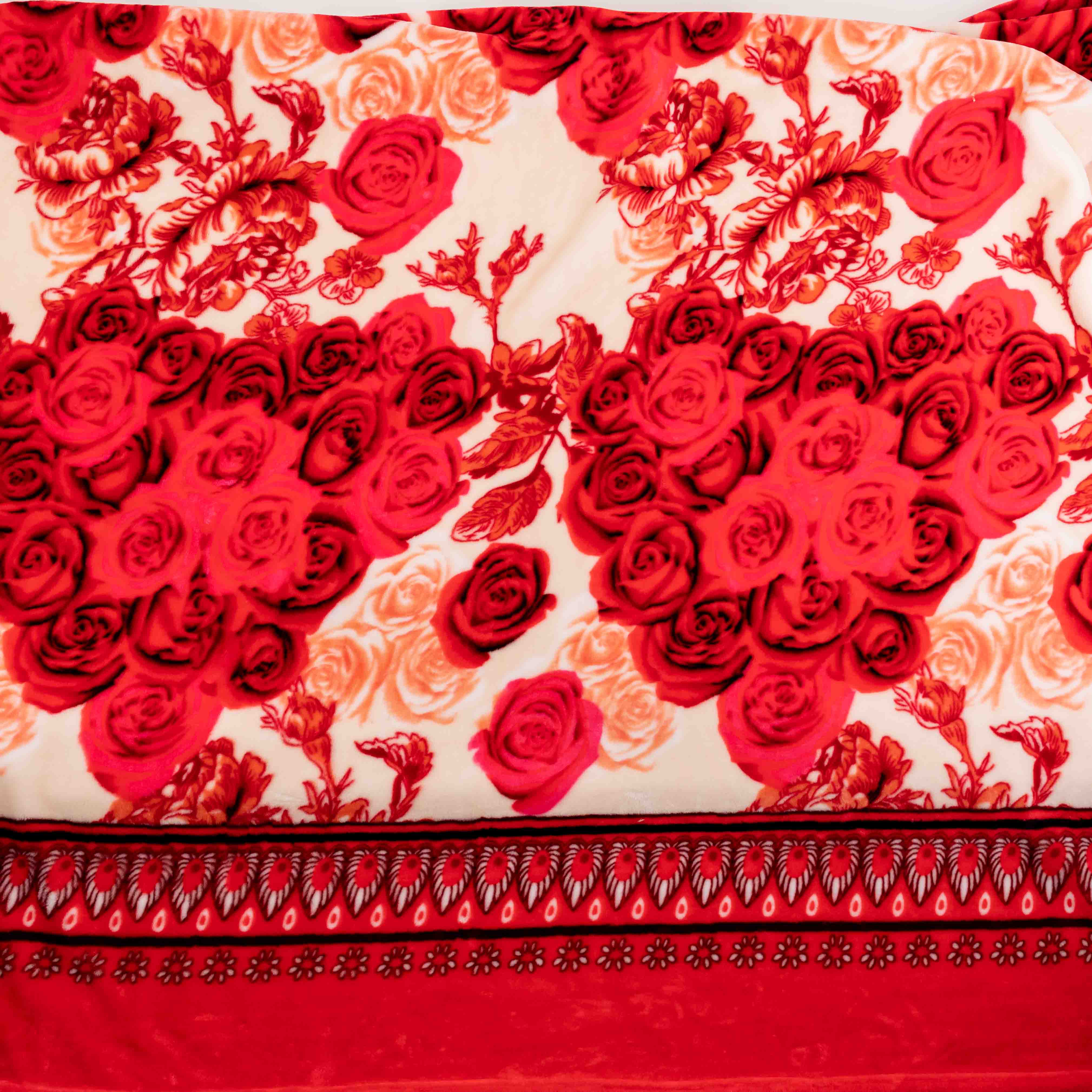 Custom fabric flower printing flannel fleece sofa blanket throw polyester bed blanket cobijas