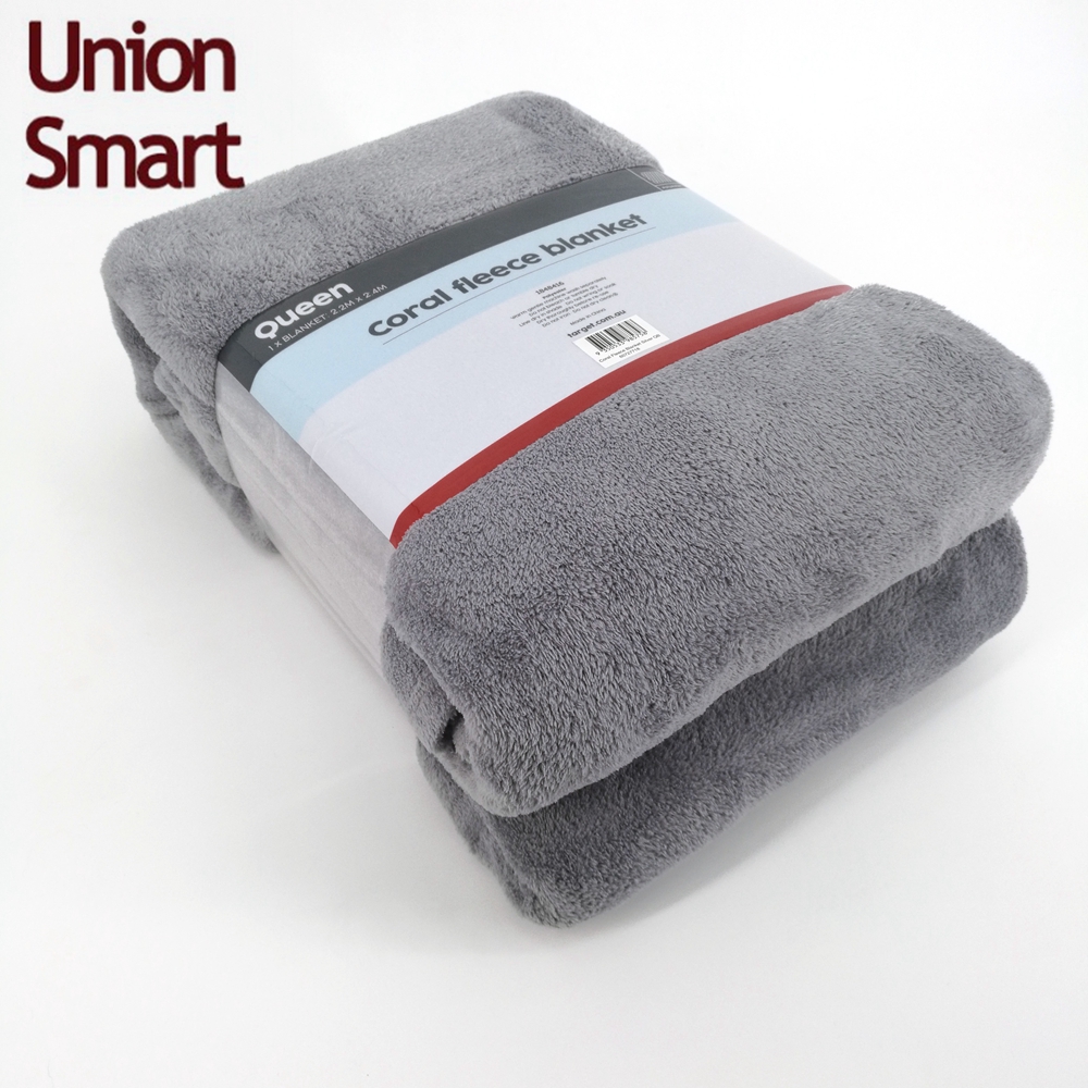 Fleece Throw Blanket Custom Printed Fabric Solid Flannel Warm and Cozy Soft Fuzzy Plush Plaid 100% Polyester Adults Knitted