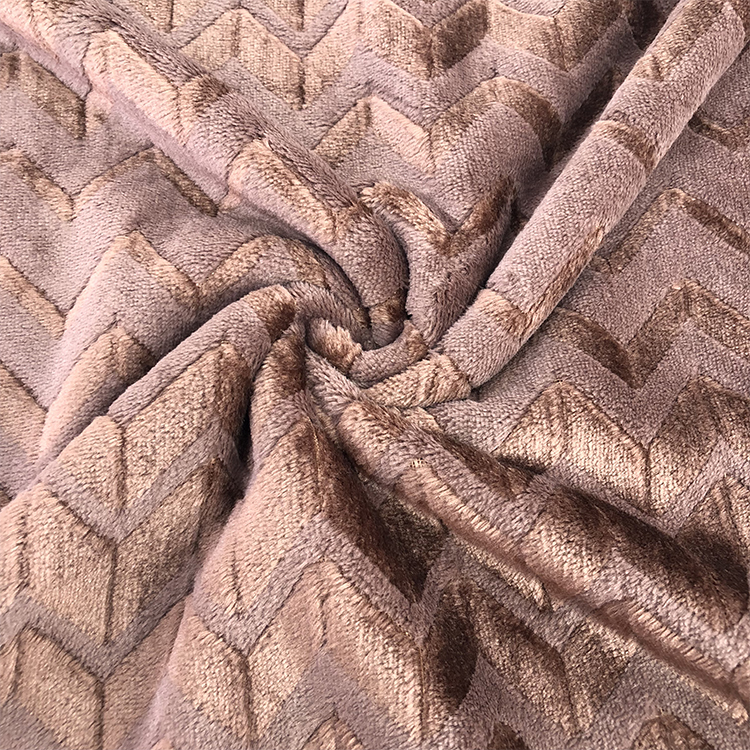 Design Zig Zag Pattern Fabric New Zigzag Jacquard Flannel Fleece 100% Polyester Woven Printed 30-45 Days