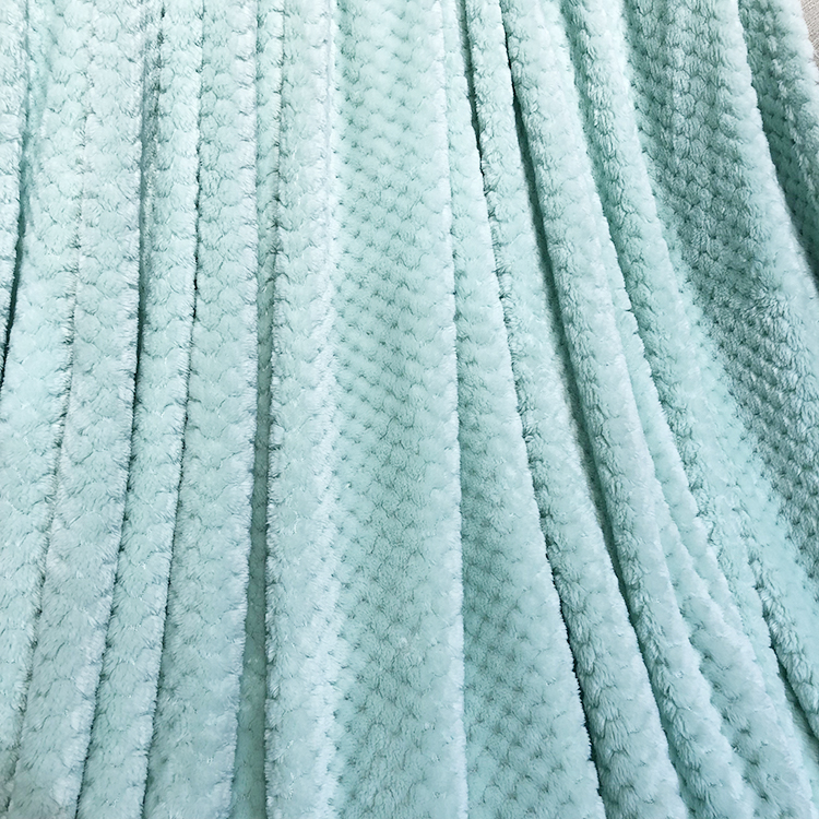 Queen size pop corn velvet plush flannel fleece throw blankets for home textile