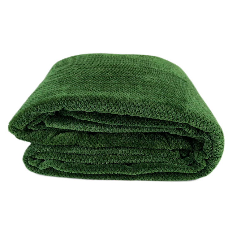 Custom Polyester Flannel Waffle Fabric Jacquard Fleece Super Soft Solid Color 100% Polyester Woven Printed 1000 Pcs/color 58/60"