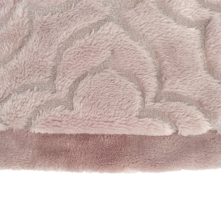 Super warm and cozy fleece velvet jacquard knitted sparkle flannel embossed throw blanket for decorative