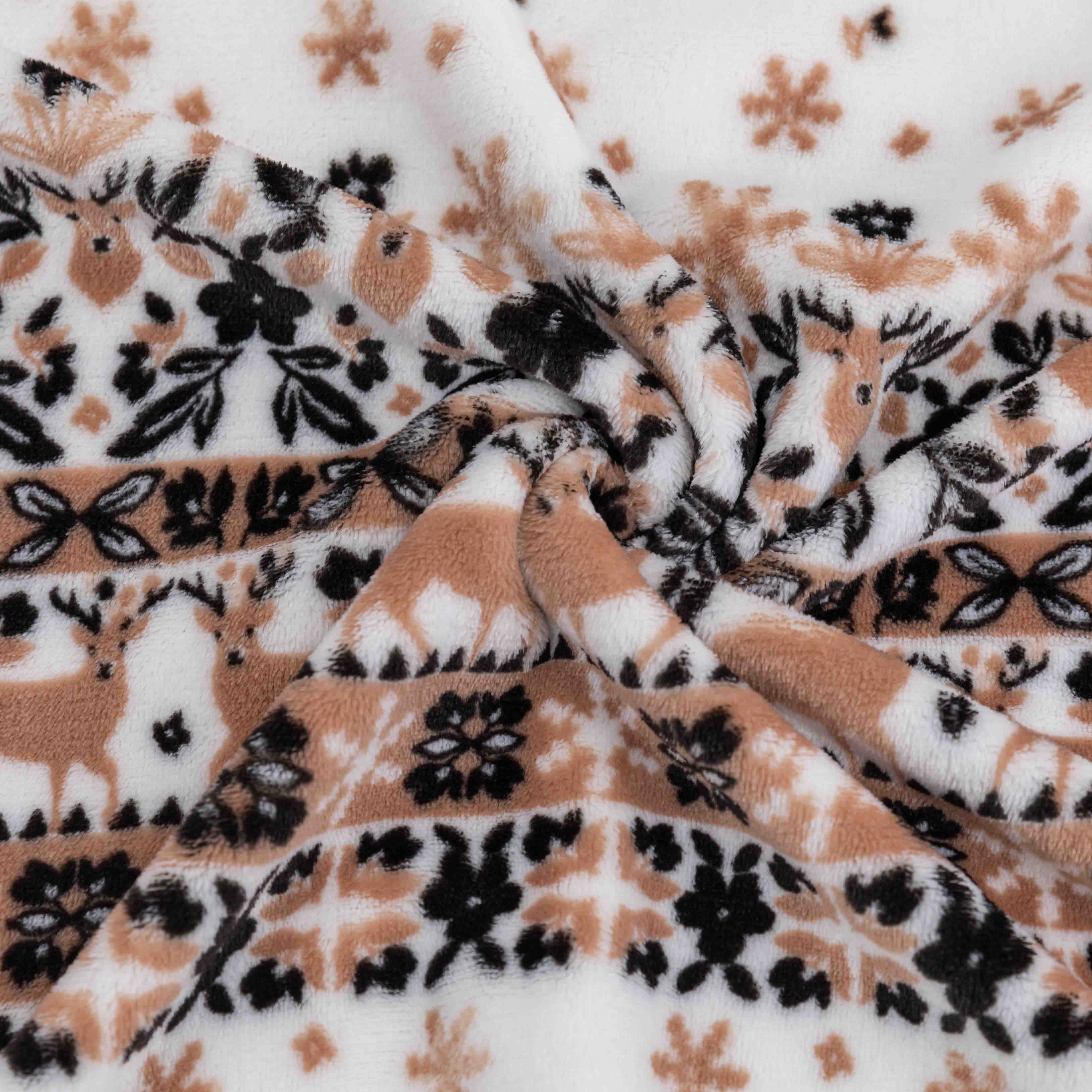 Fabric manufacturer recycled custom printed flannel coral fleece blanket cobijas