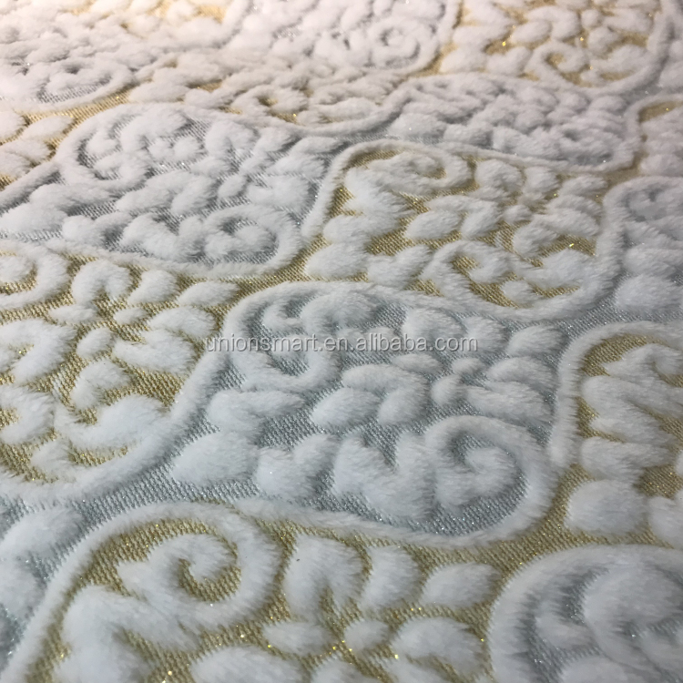 100% polyester new fashion design novel jacquard velvet fleece fabric