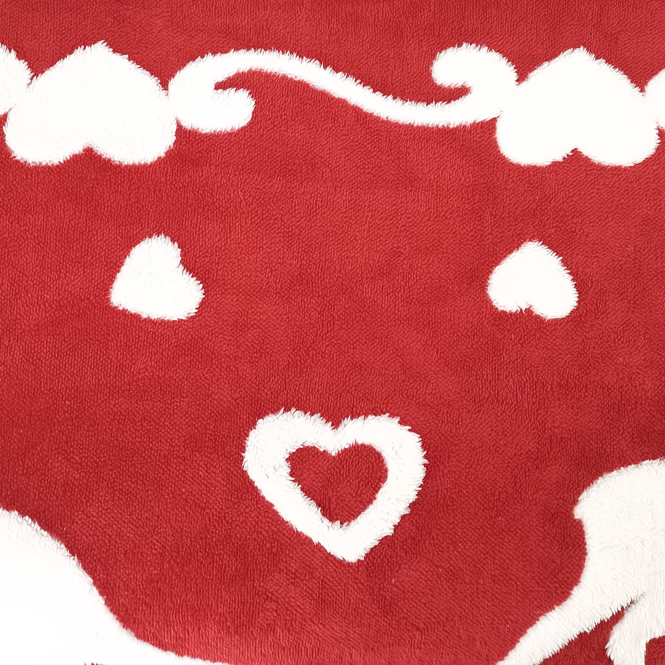 Christmas style jacquard fluffy fleece fabric for blanket
