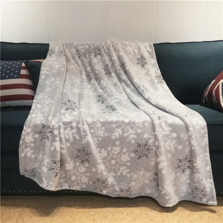 Christmas sofa blanket sparkling deep-textured velvet fleece blanket snow