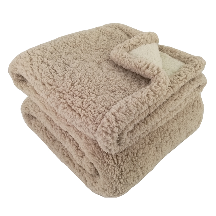 Lining Blanket Anti-pilling Sofa Throw China Factory 100% Polyester Two Ply Sherpa Fleece Cover Winter Raschel Blanket