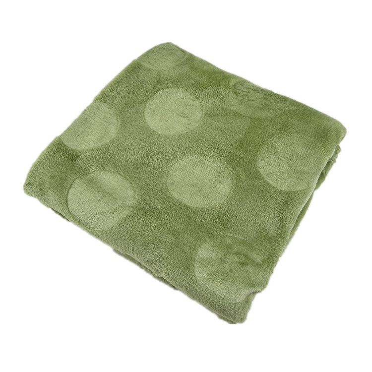Warm velvet plush plush throw blanket for bed 3D embossed plain flannel fleece blanket
