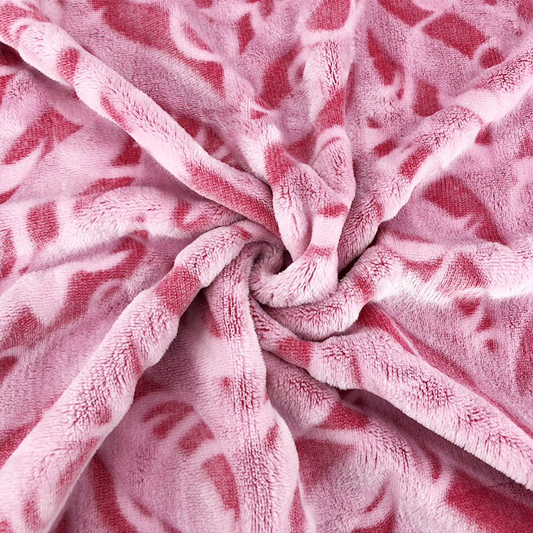 Warm velvet plush throw blanket for bed 100% polyester 3D embossed bottom printed flannel fleece blanket