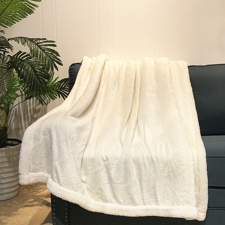 Fleece Blanket 100 % Polyester 2 Ply Embossed Velvet Plant Printed Thread Blanket/towel Blanket Rectangular 30-45 Days CN;JIA