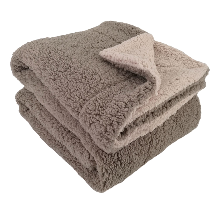 Lining Blanket Anti-pilling Sofa Throw China Factory 100% Polyester Two Ply Sherpa Fleece Cover Winter Raschel Blanket