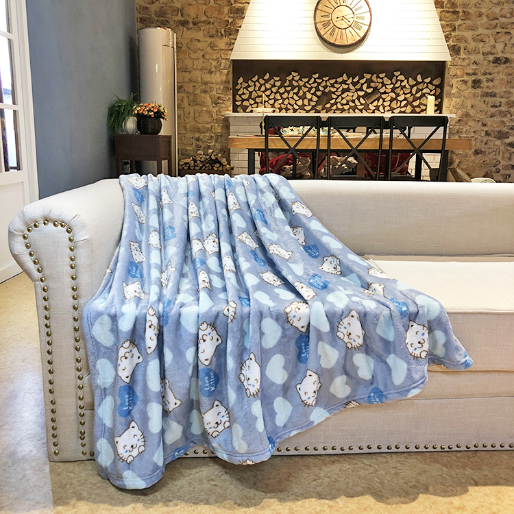 Wholesale super soft baby fleece blanket flannel cartoon printed blankets for children