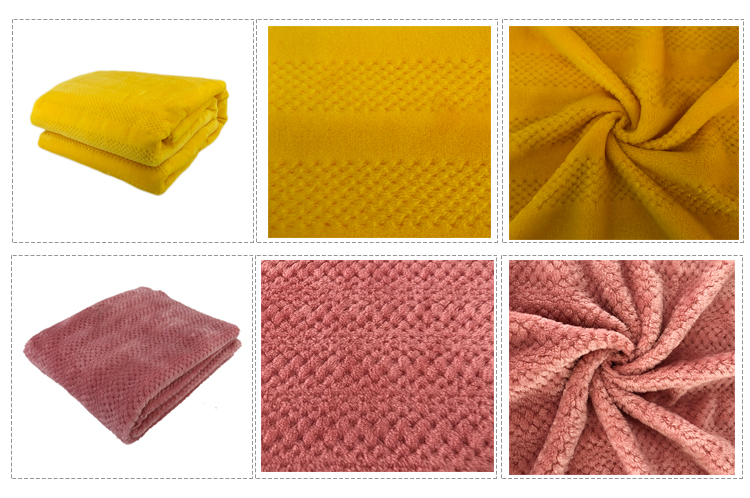 China supplier best quality custom jacquard woven flannel fleece fabric for blankets cobijas calientes para invierno blanket