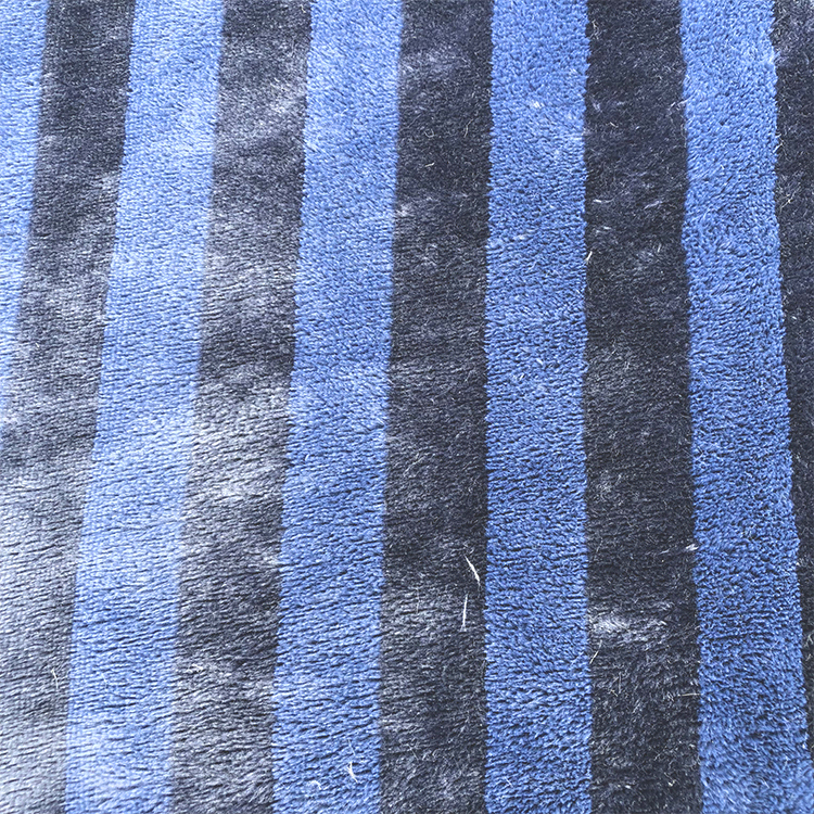 Color customized stripe printed flannel fleece Fabric for baby blanket