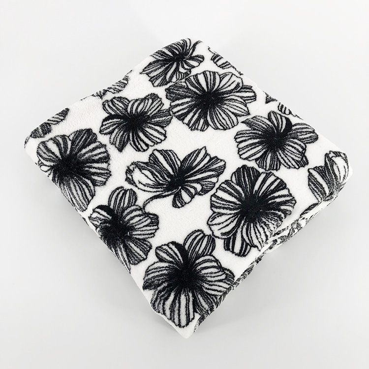 100% polyester flower printed coral fleece throw plush blankets super soft custom blanket