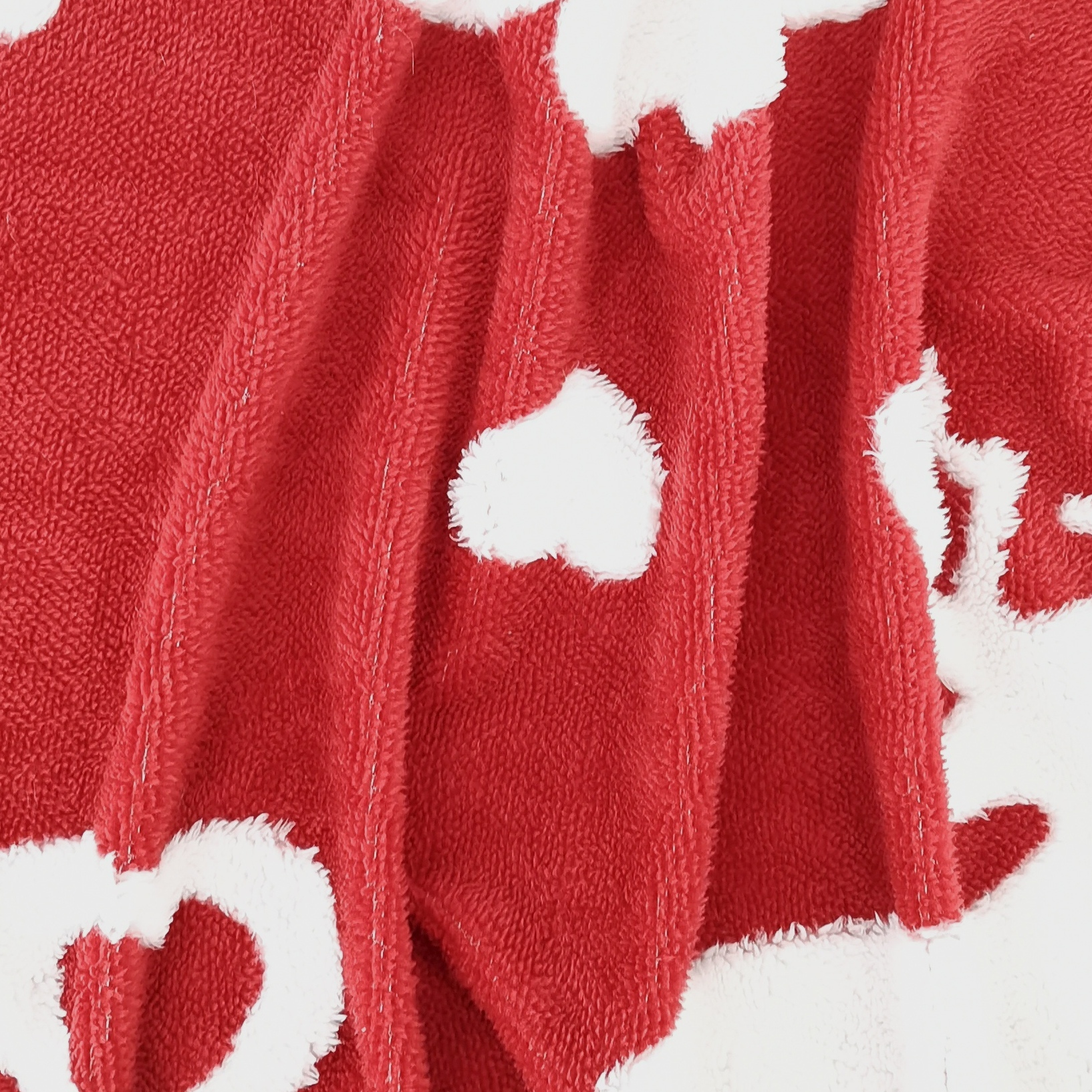 Christmas style jacquard fluffy fleece fabric for blanket