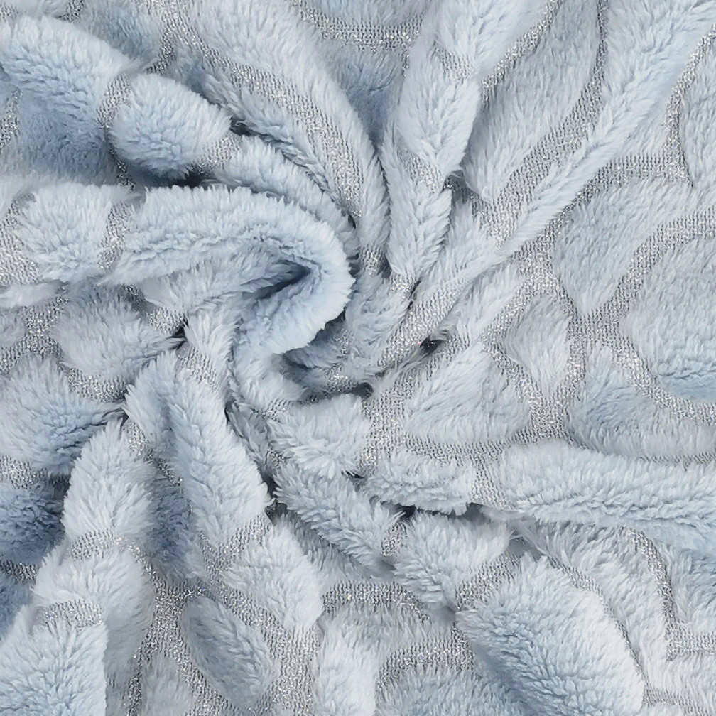Super warm and cozy fleece velvet jacquard knitted sparkle flannel embossed throw blanket for decorative