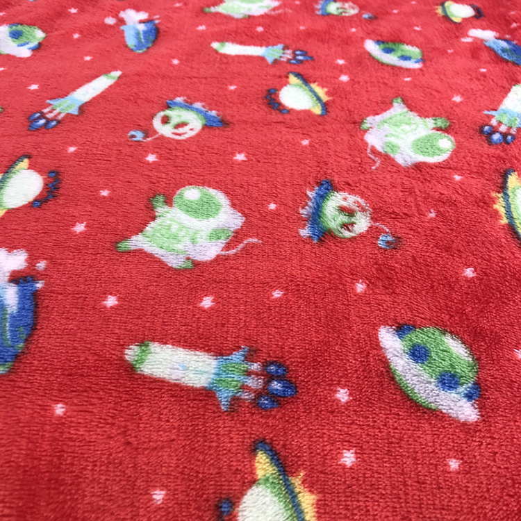 Cute Printed Baby Blanket Flannel Fleece Fabric for Blankets Fabric Manufacturer Soft Fuzzy Plush 100% Polyester Woven Quality