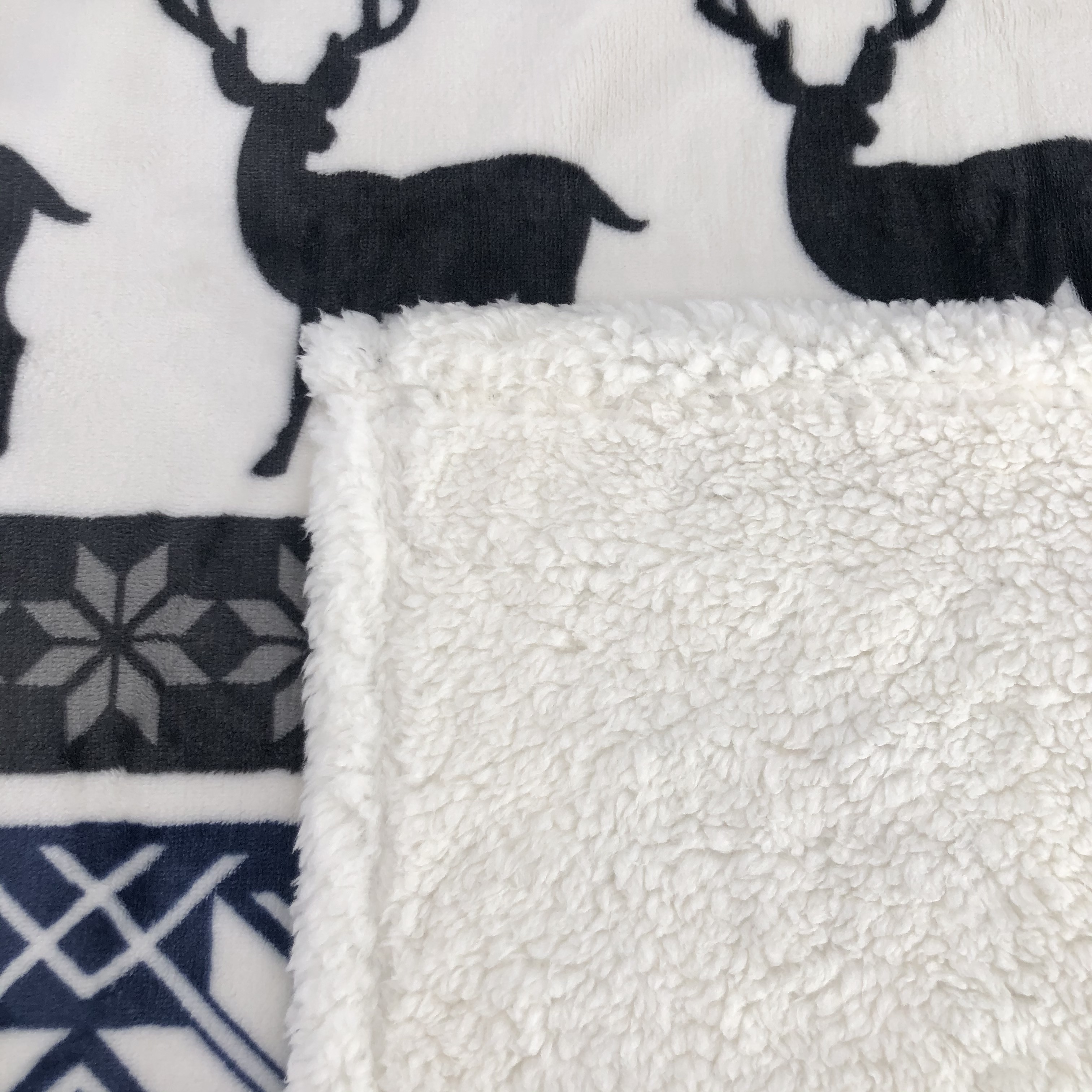 snow design sherpa velvet fleece blanket luxury mantas para invierno throw Christmas gift