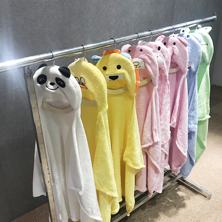 Animal head plush baby hooded blanket
