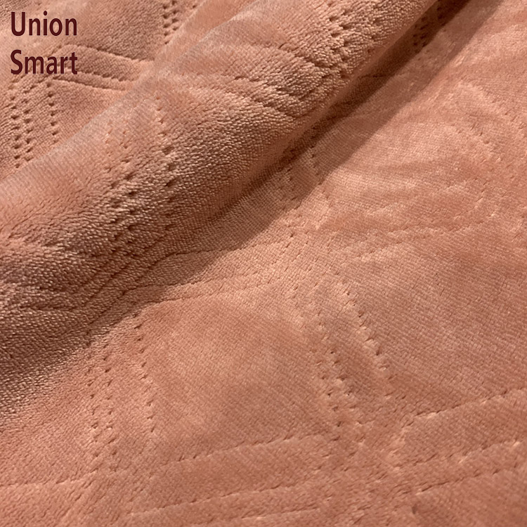Soft color reversible sherpa flannel blanket ultrasonic quilting design textured velvet double side brushed fleece bed blankets