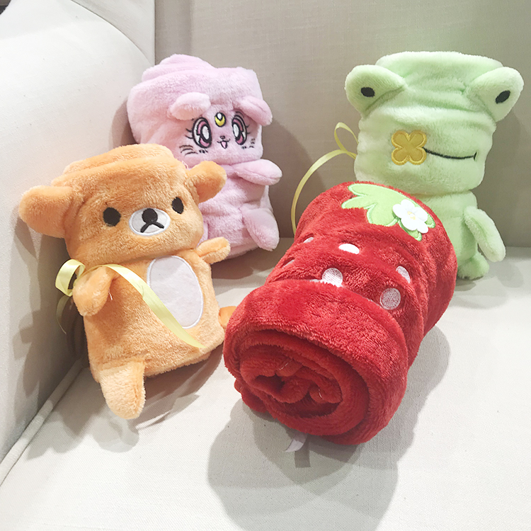 Warm and Light Heated Baby Blanket Animal Shaped Embroidered Flannel Fleece Newborn Baby Blanket Jacquard OEKO-TEX STANDARD 100