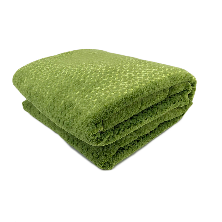 Solid glitter jacquard woven flannel fleece fabric