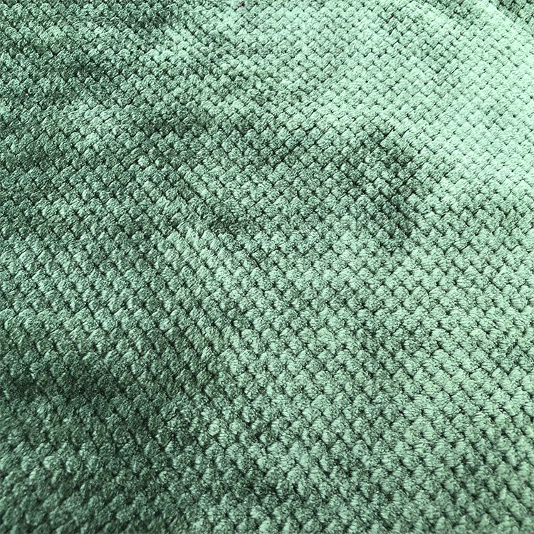 Custom Polyester Flannel Waffle Fabric Jacquard Fleece Super Soft Solid Color 100% Polyester Woven Printed 1000 Pcs/color 58/60"