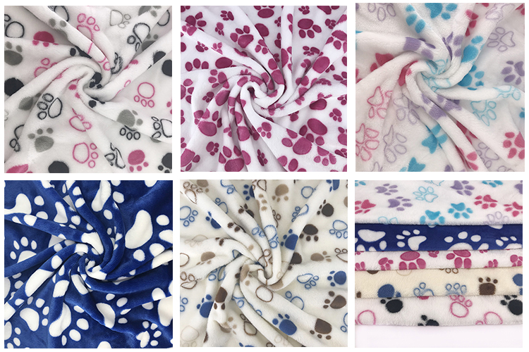 Cute Baby Blanket Print Fabric Coral Flannel Fleece 100% Polyester Woven Gradient Color,any Color with Panton Number 30 FB007-02
