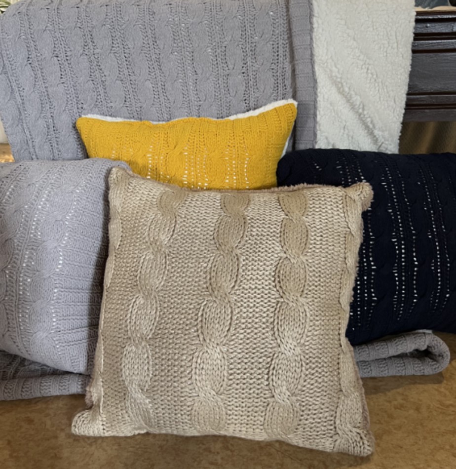 100% polyester double layer cable knit sherpa acrylic blanket