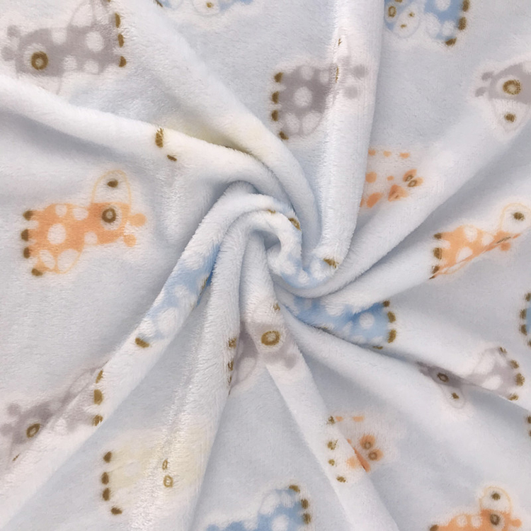 factory Cartoon baby flannel fleece Blanket fabric for kid bedding blankets