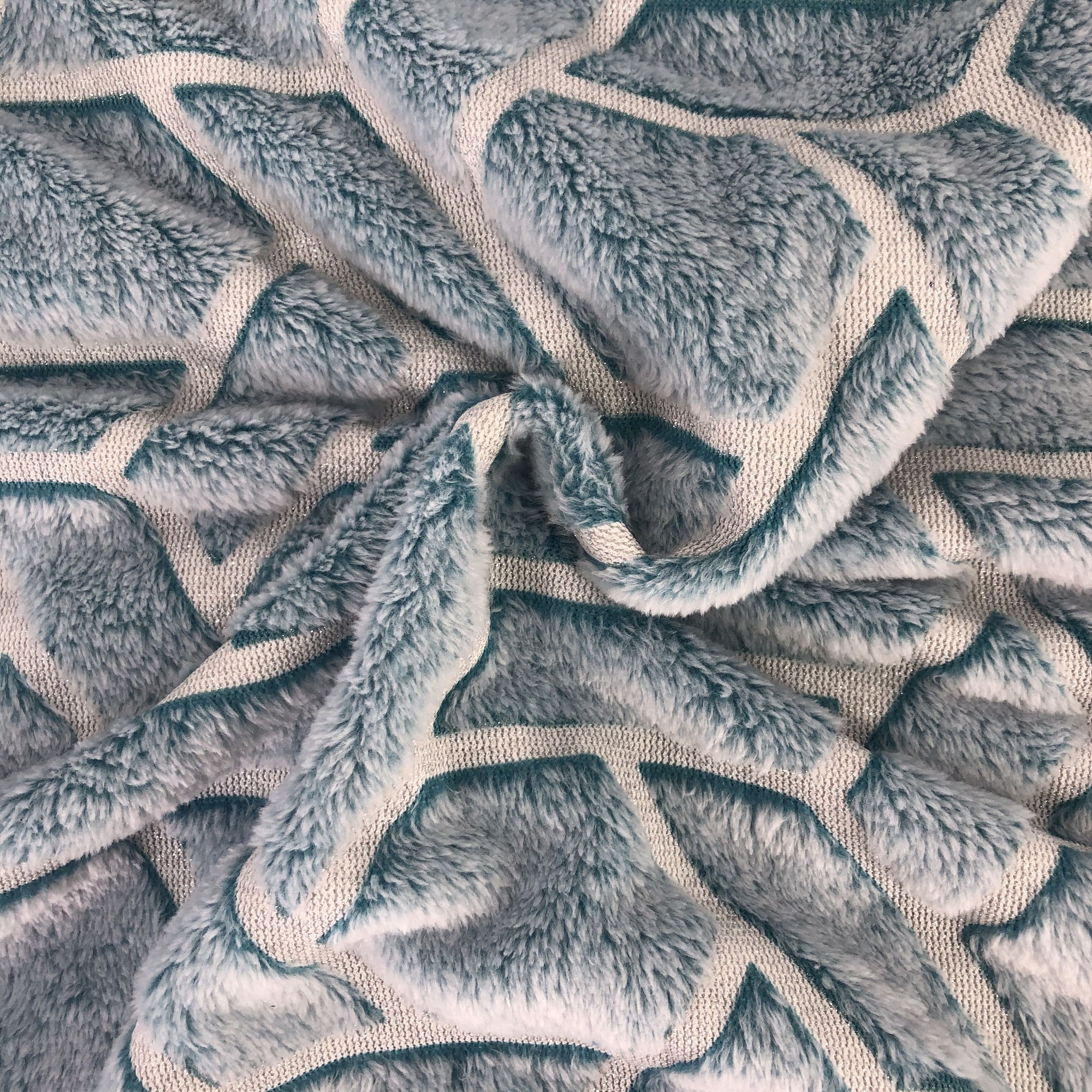 Warm soft blanket sparkling deep-textured fleece blanket geometry design flannel coral fuzzy throw blanket