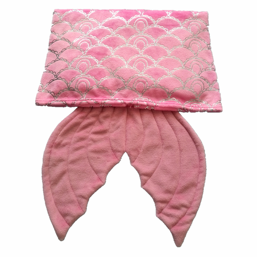 Scaly figure sparkling kids mink blanket / mermaid tails blankets