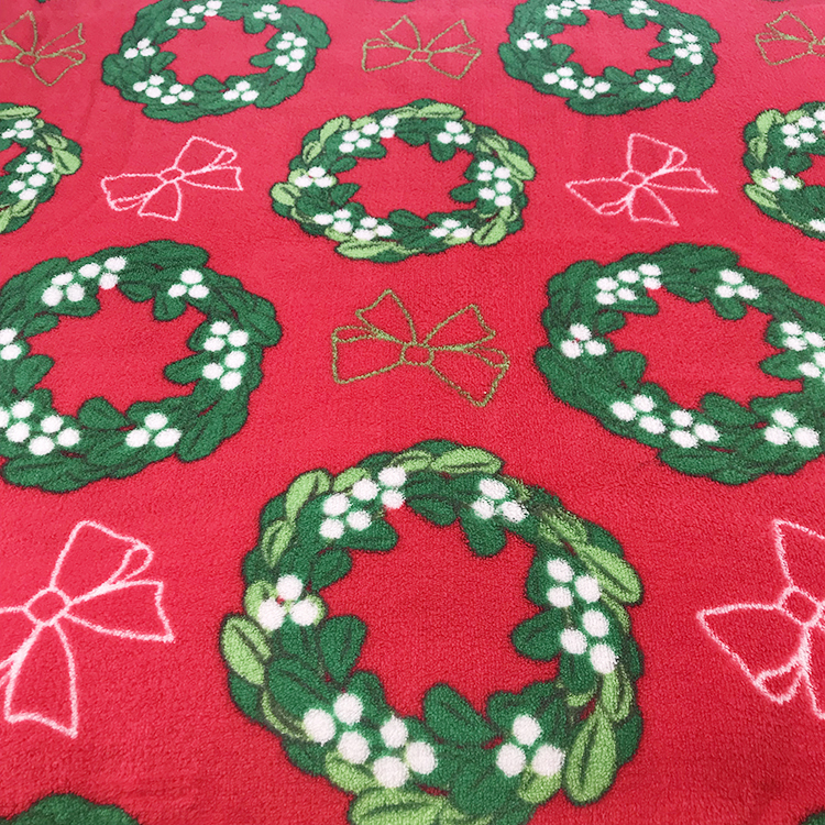 Wholesale Christmas Blanket Chinese Coral Fleece Throw Jacquard 100% Polyester Raschel Blanket Anti-pilling and Printed