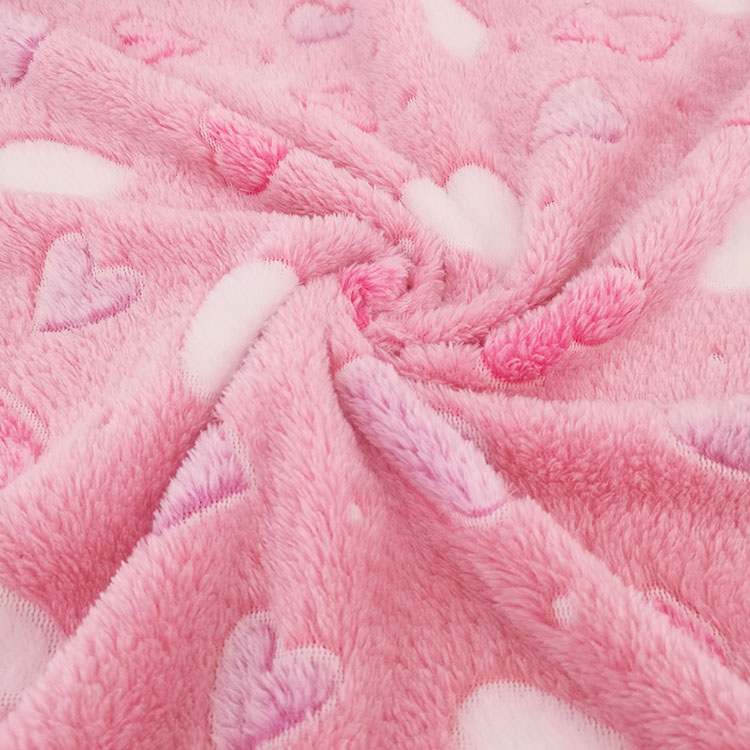 Free sample hem edge leisure custom no blur glowing magical blankets flannel fleece super thick warm blanket