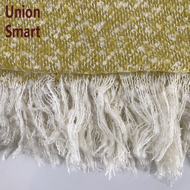 Hot Sale Rivet Super Soft Oversized Cellular Blanket Ombre Stripe Brushed Weave Throw Blanket