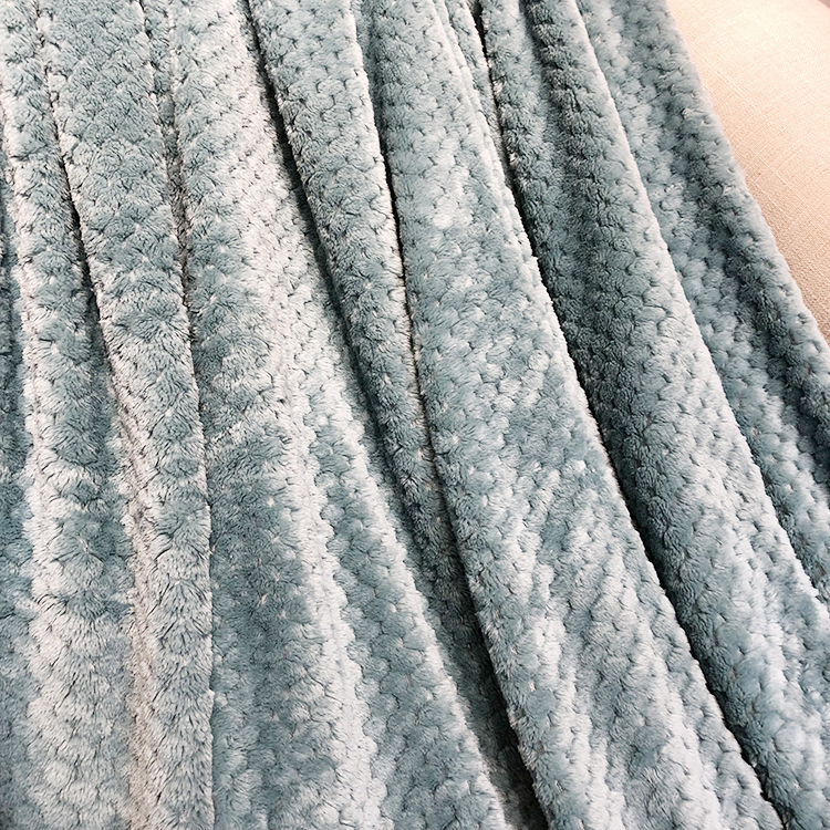 Luxury Bedding Blanket Fleece Bed Throw Blanket Velvet Plush Pop Corn Large Flannel 100% Polyester Plain Solid Knitted 1000PCS