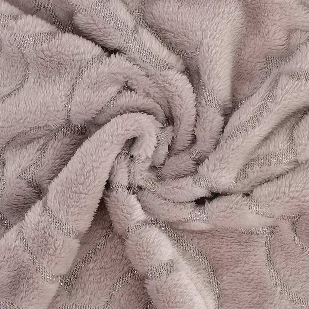 Super warm and cozy fleece velvet jacquard knitted sparkle flannel embossed throw blanket for decorative