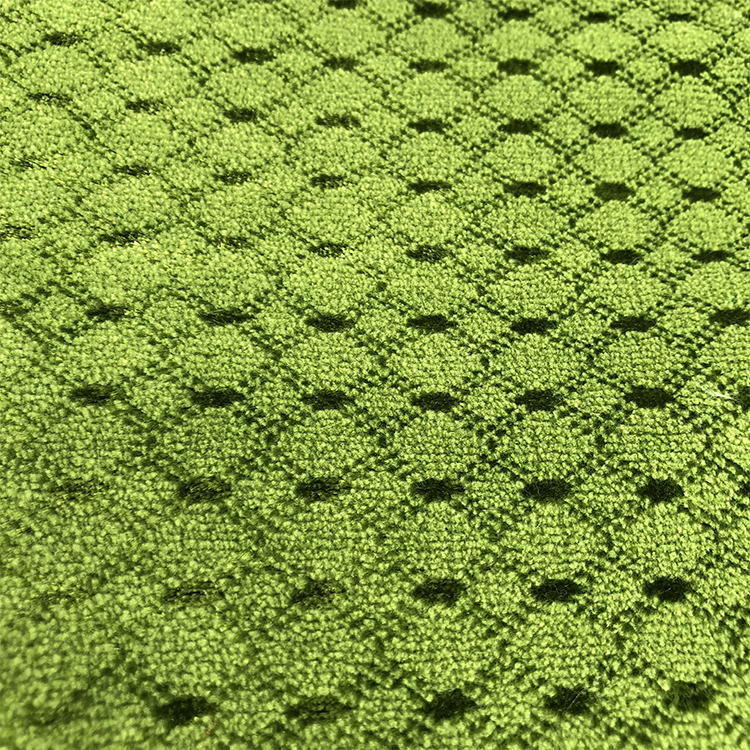 Solid glitter jacquard woven flannel fleece fabric