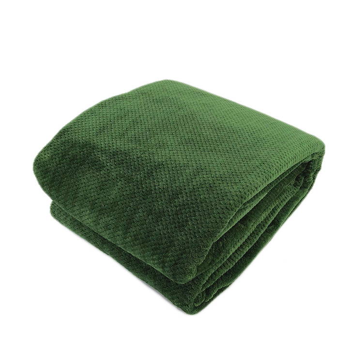 Custom Polyester Flannel Waffle Fabric Jacquard Fleece Super Soft Solid Color 100% Polyester Woven Printed 1000 Pcs/color 58/60"