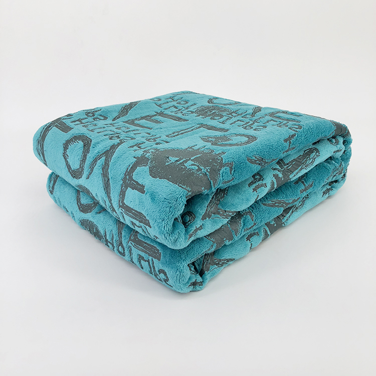 100% polyester super soft offset glue printing flannel fleece mink blanket throw