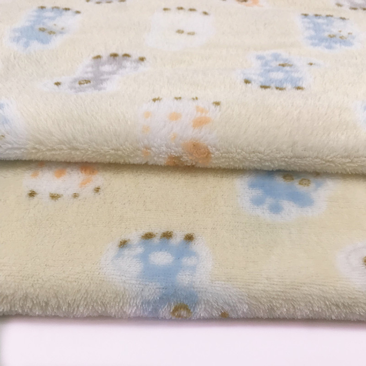Cute Printed Baby Blanket Flannel Fleece Fabric for Blankets Fabric Manufacturer Soft Fuzzy Plush 100% Polyester Woven Quality