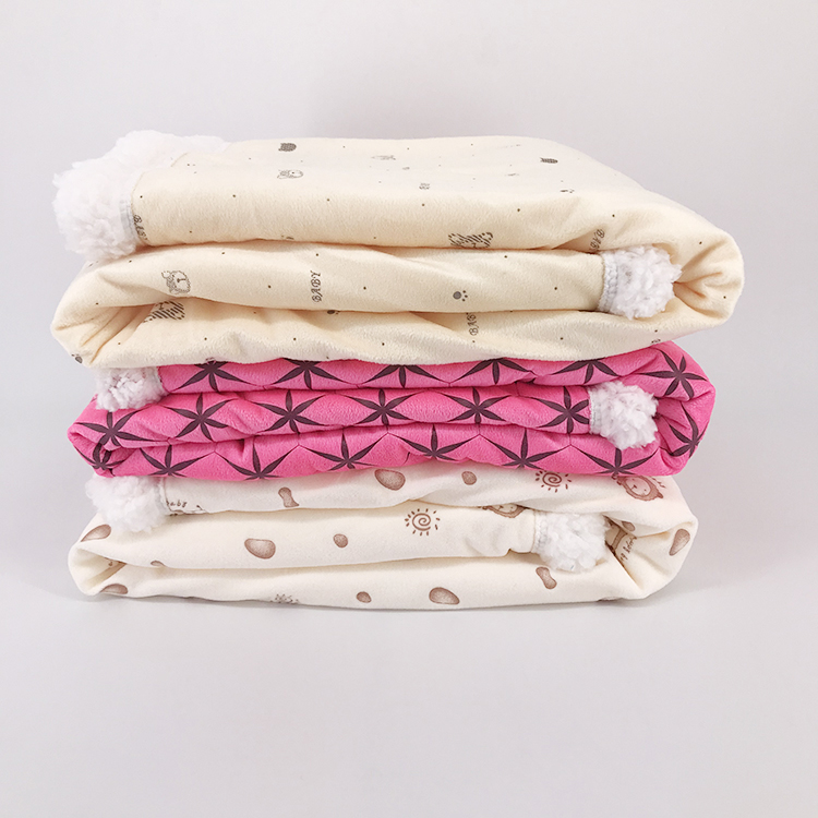 Wholesale High Quality Fleece Blanket Children Warm Polyester Reversible Flannel Sherpa Baby Blanket for Winter Jacquard