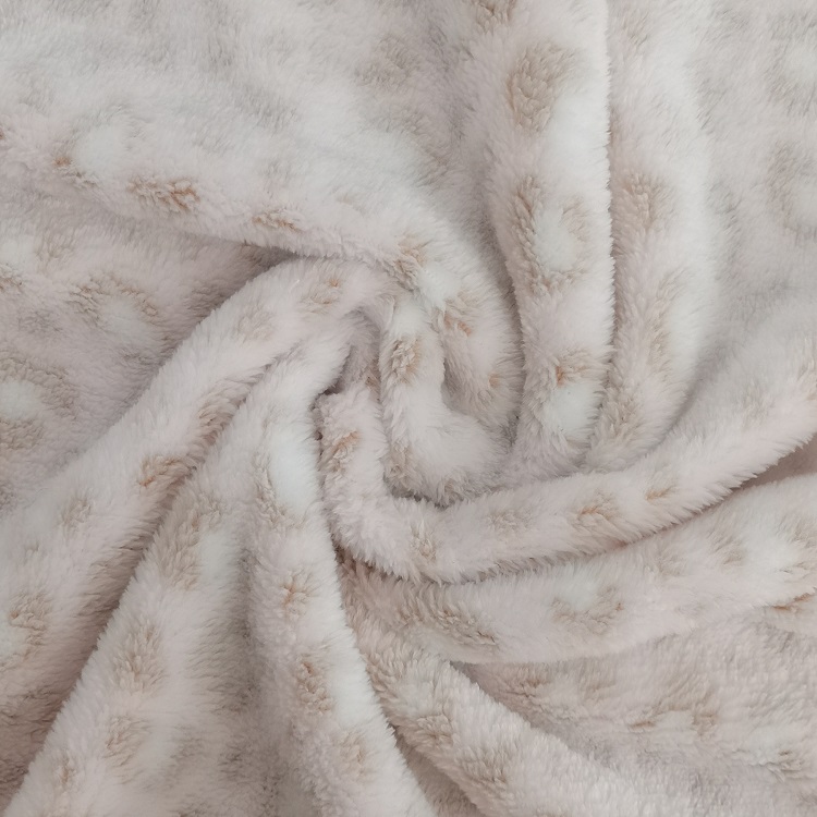 Back side printed brushed throw fluffy leopard print fuzzy plush fleece blanket cobijas