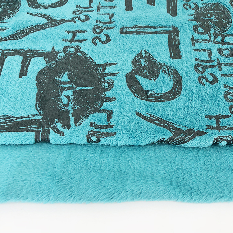 100% polyester super soft offset glue printing flannel fleece mink blanket throw