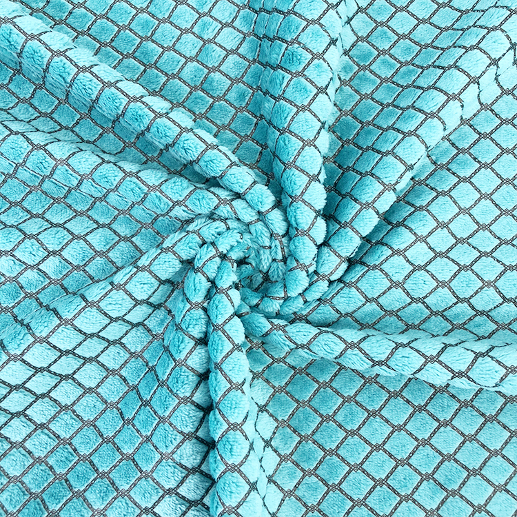 Soft offset printing embossed polyester coral flannel fleece blanket